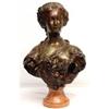 Image 1 : Bronze Bust of Female on Apricot Marble #1413844