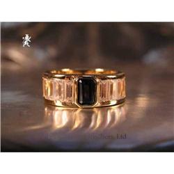 RHJ Synthetic Sapphire Ring Channel Set CZs #1423808