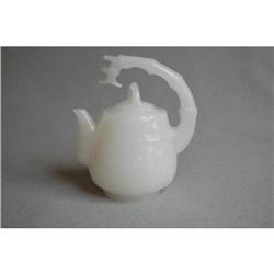 Carved  White  Jade  Teapot. #1423972