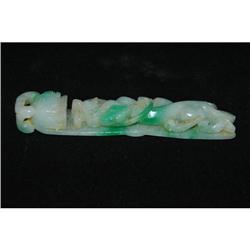 Nice  Carved  Jadeite ( Fei-Cui )  Buckle. #1423986