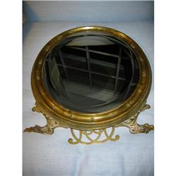 Vintage round brass mirror! #1424434