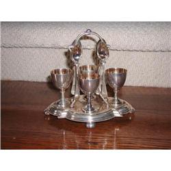 English Silverplate Egg Caddy #1424444