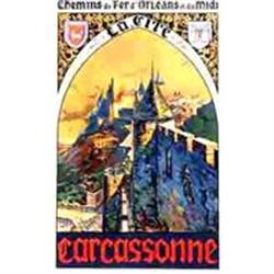 Original French Travel Poster, Carcassonne, #1424633