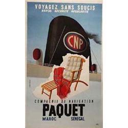 Original French Travel Poster, Paquet, ca 1950s#1424645