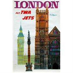 Original TWA London Poster by Klein #1424650