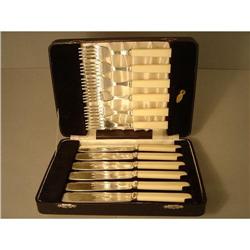 Fish Knives and Forks Plated in Original Box #1433394