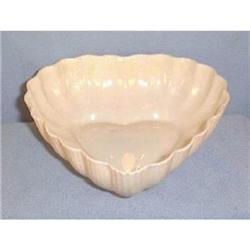 Belleek Dish in Heart Shape  with Green Mark #1433402