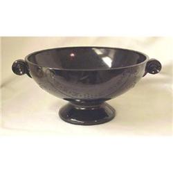 Footed Fruit Bowl by L.E. Smith in Black #1433404