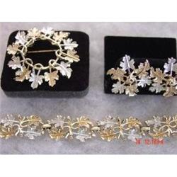 Sarah Coventry Garland  Parure Bracelet Brooch #1433546