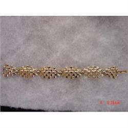 Coro Gold Filigree Link Bracelet #1433551