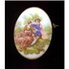 Image 1 : Limoges  Porcelain Transferware Brooch Couple #1433613