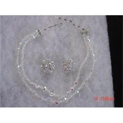 Vintage Aurora Borealis Crystal Set Necklace#1433664