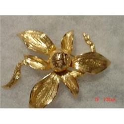 1961 GROSSE Gold Floral Brooch #1433732