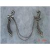 Warrior Sword Sterling Chatelaine Brooch Dagger#1433775