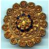 Image 1 : Etruscan Revival Cobalt Blue Stone  Brooch #1433852