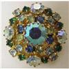 Image 1 : DESIGNERS RHINESTONE BROOCH - IRIDESCENT BLUE #1434377