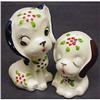 Image 1 : FIGURAL SALT & PEPPER - FLOWERS & DOGS #1434392