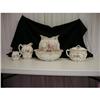 Image 1 :  VESTA BATHROOM PORCELAIN SET, BOWLS, POT, #1434624