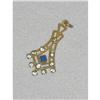 Art Deco-Style Rhinestone Gold Pendant Vintage #1434940