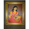 Image 1 : Unsigned Hungarian Oil Painting Gypsy Lady  #1435231