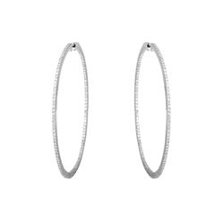 Natural 1.24 CTW Diamond Earrings 14K White Gold - REF-146R7K