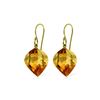 Image 1 : Genuine 23.5 ctw Citrine Earrings 14KT Yellow Gold - REF-39A3K