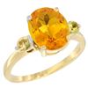 Image 1 : 2.64 CTW Citrine & Yellow Sapphire Ring 14K Yellow Gold - REF-32Y3V