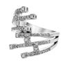 Natural 0.80 CTW Diamond & Princess Diamond Ring 18K White Gold - REF-179H3W