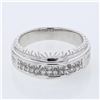 Image 1 : Natural 0.50 CTW Princess Diamond Ring W=7MM 14K Gold - REF-81Y2N