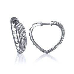 Natural 1.06 CTW Diamond Earrings 14K Gold - REF-106X2T