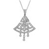 Image 1 : Natural 0.65 CTW Diamond Necklace 18K White Gold - REF-113W4H