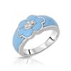 Image 1 : Natural 0.06 CTW Diamond Ring 14K White Gold - REF-58K5R