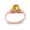 Image 1 : Genuine 0.76 ctw Citrine & Diamond Ring 14KT Rose Gold - REF-20R8P