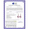 Image 2 : Genuine 21.65 ctw Amethyst & Diamond Earrings 14KT Yellow Gold - REF-57A6K