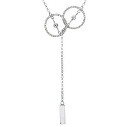 Natural 1.36 CTW Diamond Necklace 14K White Gold - REF-152K3R