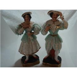 Pr of Staffordshire Figurines Lady & Gentleman #1378998