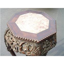 19th C.  CARVED PEDESTAL TABLE #1379024