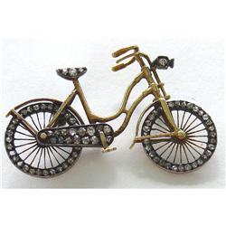 1890s Rose Diamond Bicycle Pin #1379581