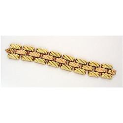 Austrian 14 Kt gold retro link bracelet #1379586