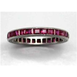 Vintage Platinum and Ruby Band #1379594