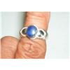 Image 1 : Sterling Silver 925 Ring with Blue Glass #1390683