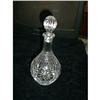 Image 1 : Crystal Liquor Decanter w/ Glass Stopper  #1390822
