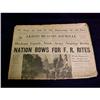 Image 1 : Newspaper ? FDR Funeral, 1945 Akron Beacon #1391087