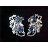 Image 1 : Earrings-Silver Tone, Clear and Blue Rhinestone#1391102