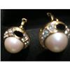 Image 1 : NINA RICCI 12MM PEARL EARRINGS MARKED #1391626