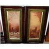 Image 1 : Antique Framed Pastels European Stags #1398084