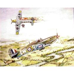 Water Color RAF Hurricane & Luftwafe - Air #1398143