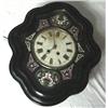 Image 1 : FRENCH WOODEN WALL CLOCK BOULLE ALABASTER  #1398625