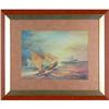 Image 1 : Robert MacIssac- Open Water Watercolor Framed #1417507