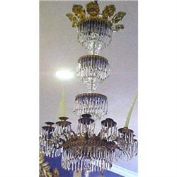 Antique French Bronze and Crystal Chandelier #1417797